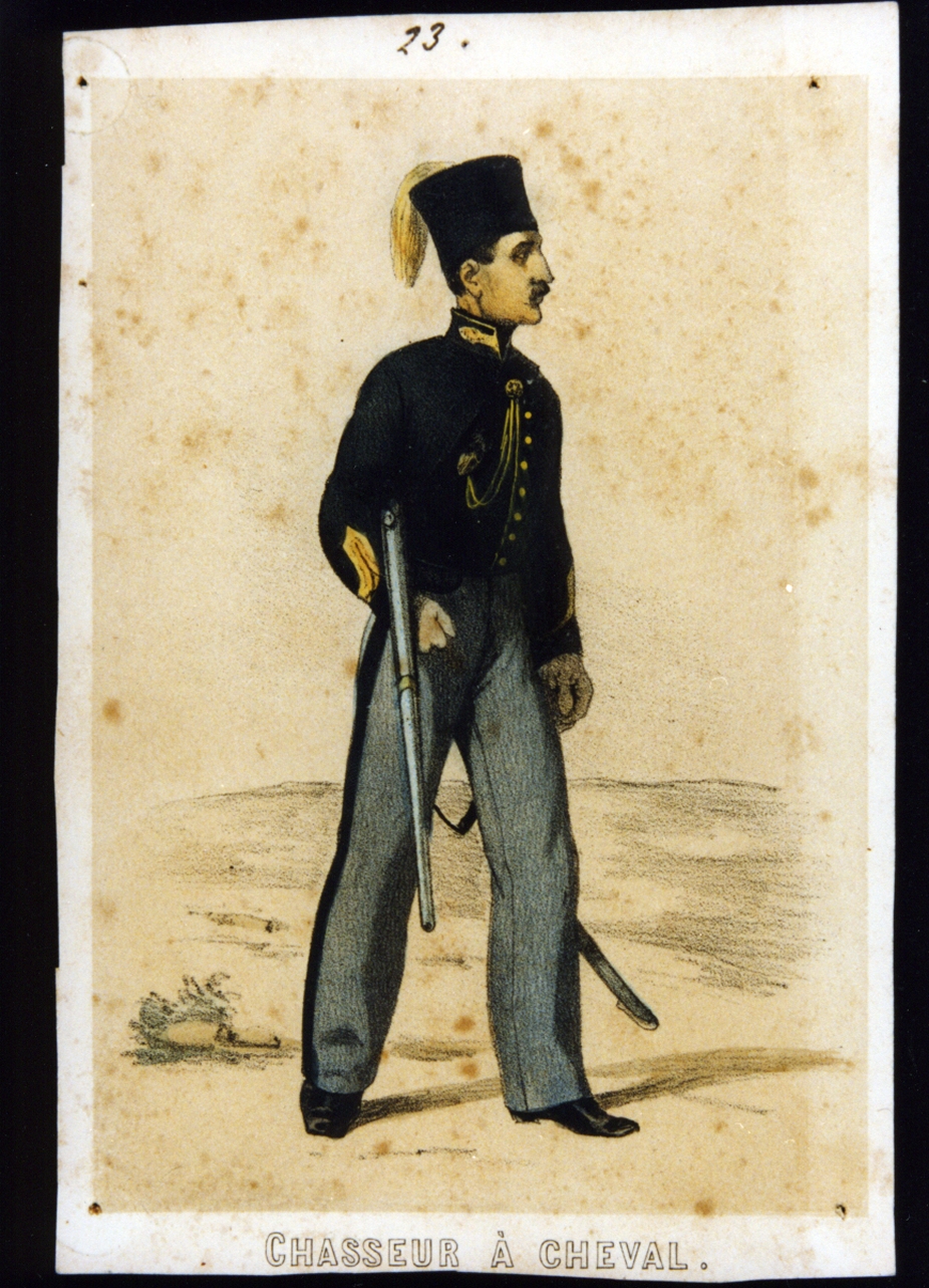 figura maschile (stampa a colori) - ambito francese (sec. XIX)