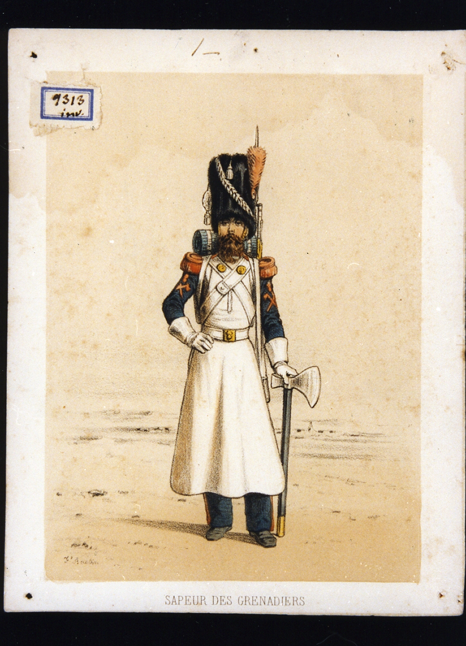 figura maschile (stampa a colori) - ambito francese (sec. XIX)