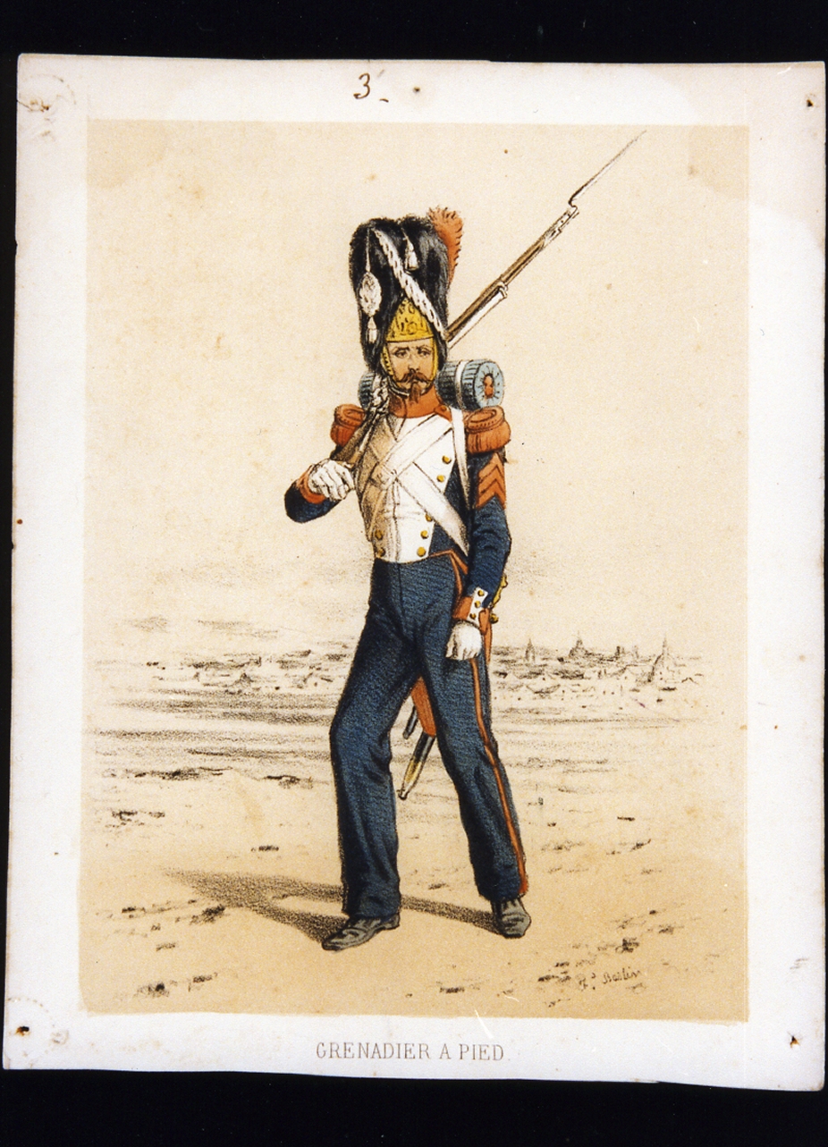 figura maschile (stampa a colori) - ambito francese (sec. XIX)