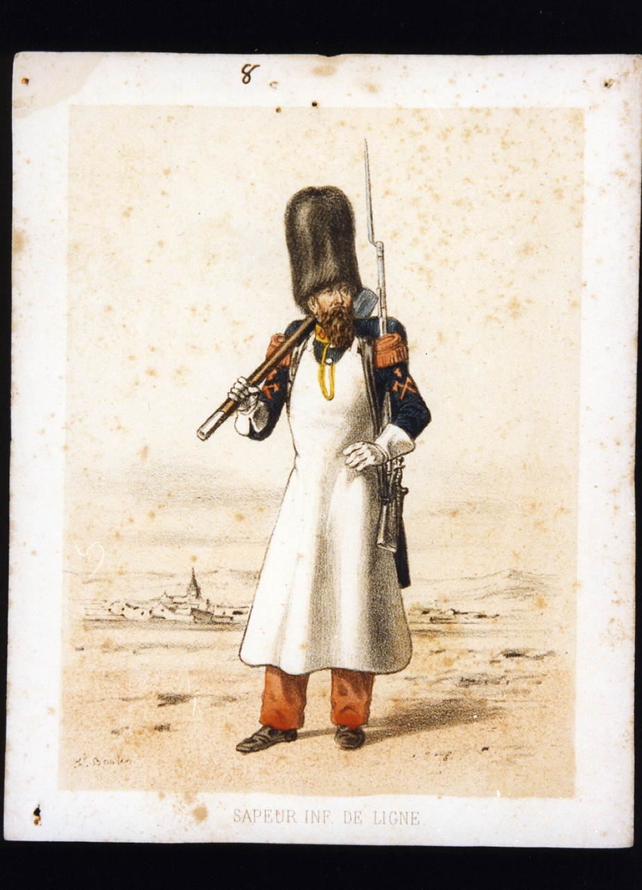 figure maschili (stampa a colori) - ambito francese (sec. XIX)