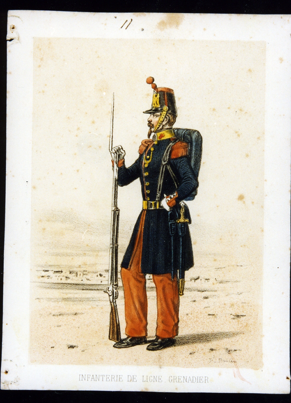 figura maschile (stampa a colori) - ambito francese (sec. XIX)