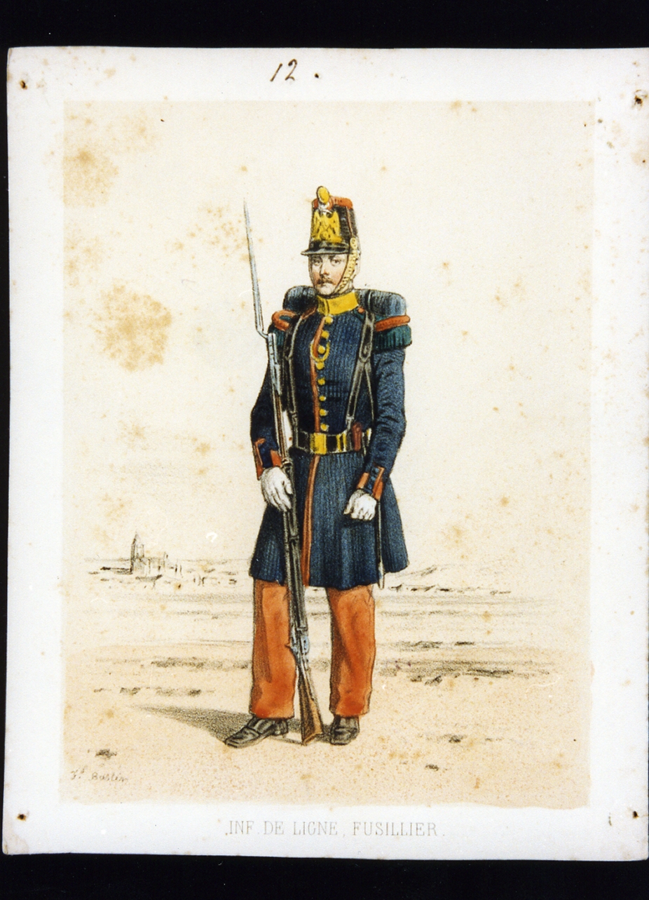 figura maschile (stampa a colori) - ambito francese (sec. XIX)