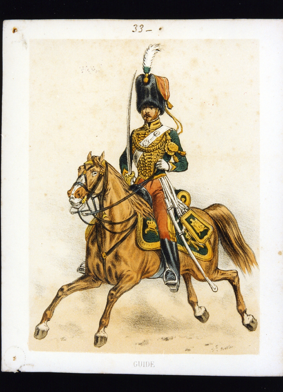 figura maschile (stampa a colori) - ambito francese (sec. XIX)