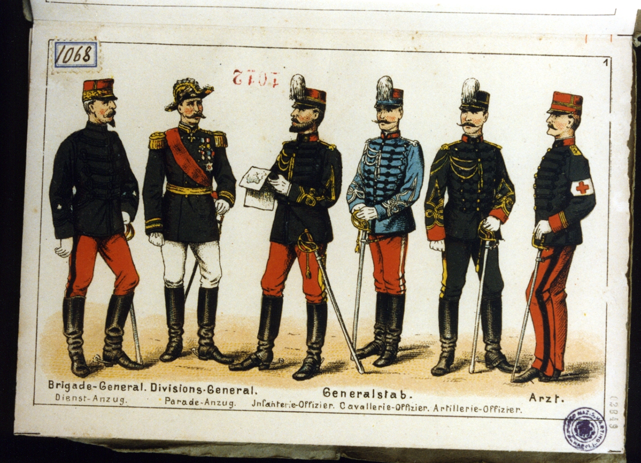 figura maschile (stampa a colori) - ambito tedesco (seconda metà sec. XIX)