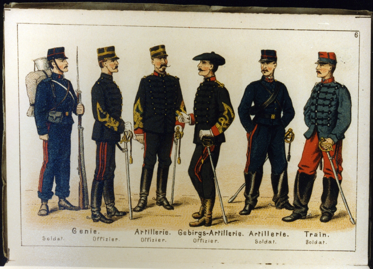 figure maschili (stampa a colori) - ambito tedesco (seconda metà sec. XIX)