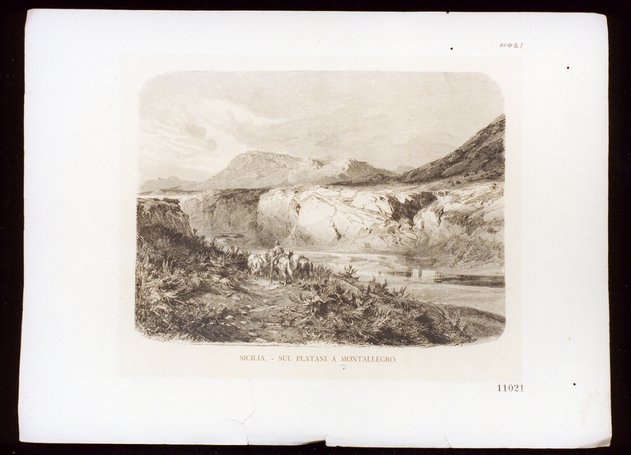paesaggio (stampa) di Closs Gustav Adolf (seconda metà sec. XIX)