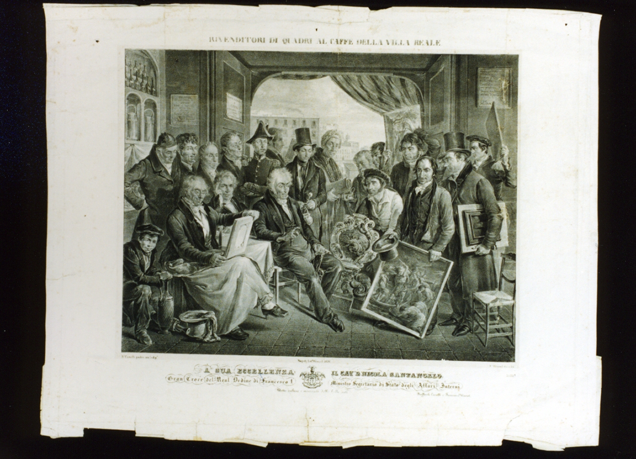 venditori di quadri (stampa) di Wenzel Francesco (sec. XIX)