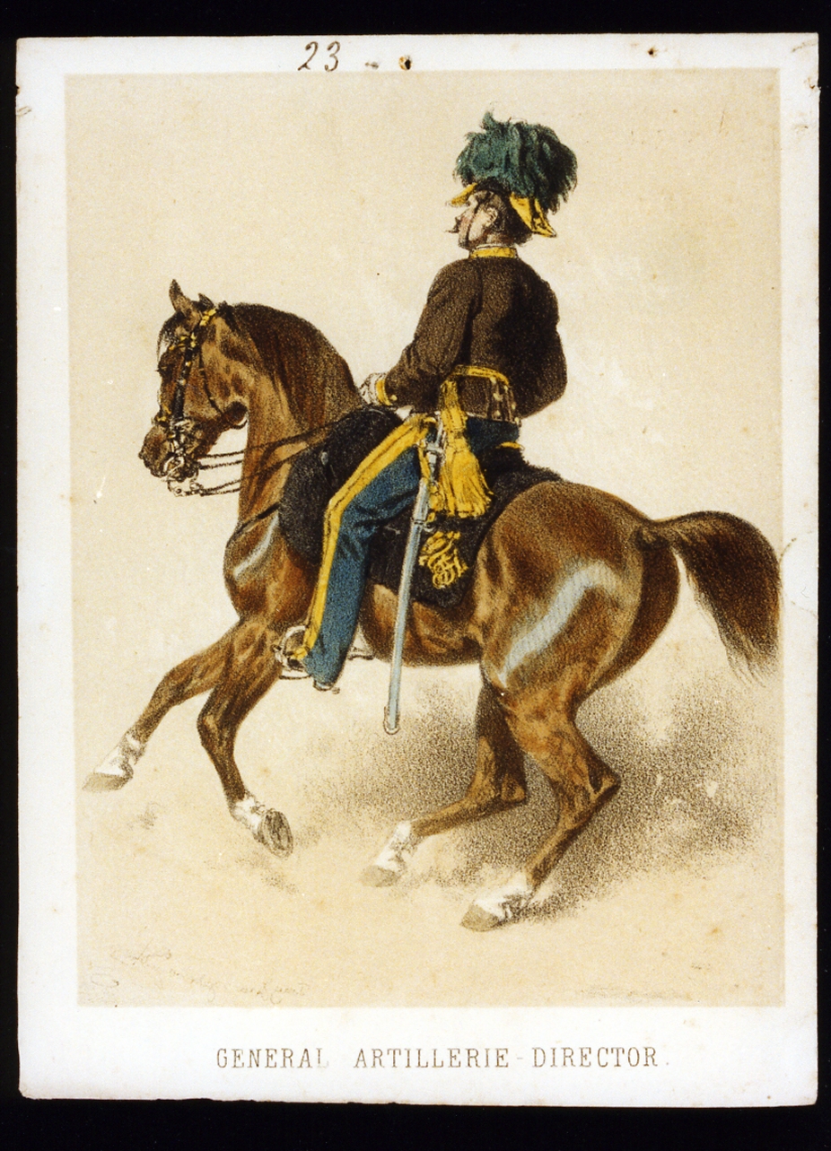 generale d'artiglieria dell'esercito austriaco (stampa a colori) di Strassgschwandtner Anton (sec. XIX)