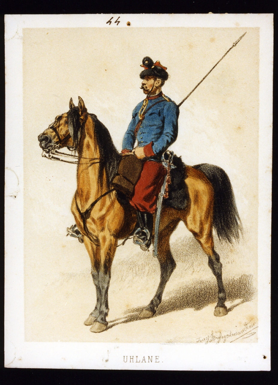 militare dell'esercito austriaco (stampa a colori) di Strassgschwandtner Anton (sec. XIX)