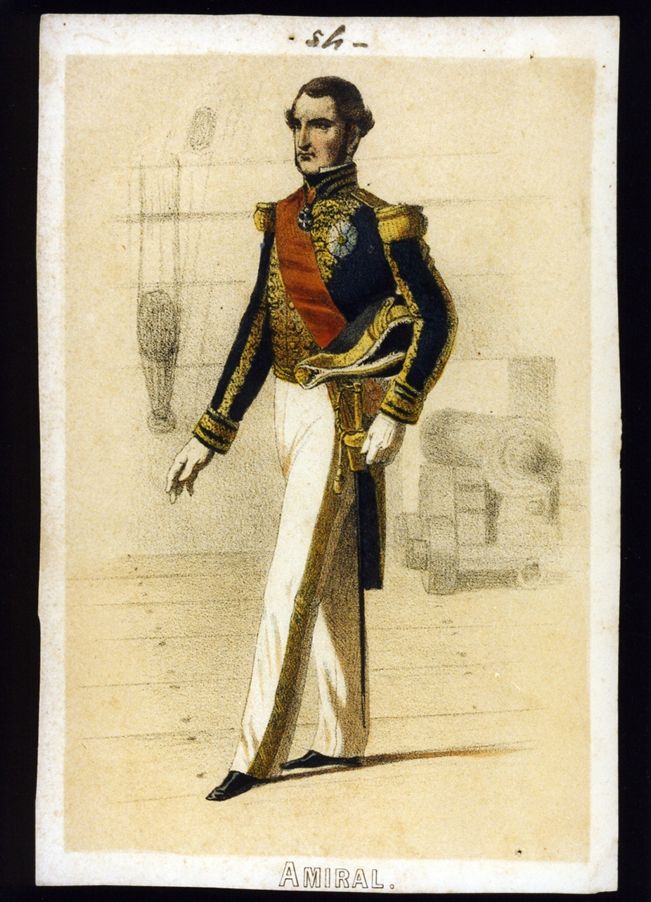 militare dell'esercito di Napoleone III ammiraglio (stampa a colori) - ambito francese (sec. XIX)