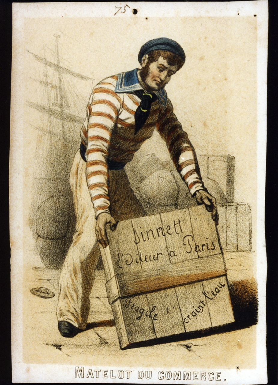 militare dell'esercito di Napoleone III marinaio addetto al commercio (stampa a colori) - ambito francese (sec. XIX)