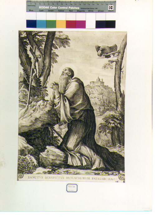 San Benedetto (stampa) di Bloemaert Cornelis il Giovane, Canini Giovanni Angelo (sec. XVII)