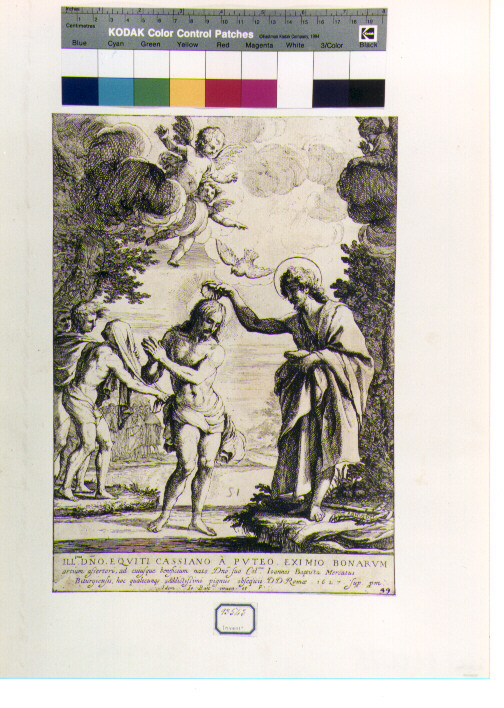battesimo di Cristo (stampa) di Mercati Giovanbattista (sec. XVII)