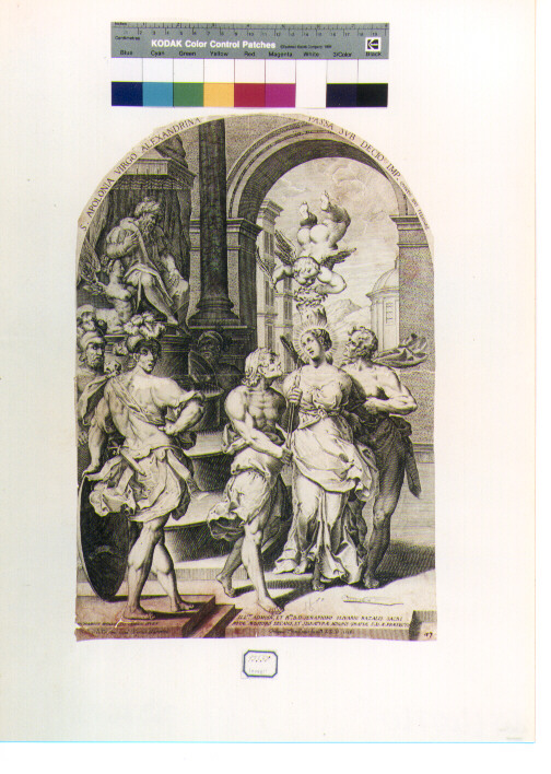 martirio di Sant'Apollonia (stampa) di Ripanelli Riccardo, Thomassin Philippe (sec. XVI)