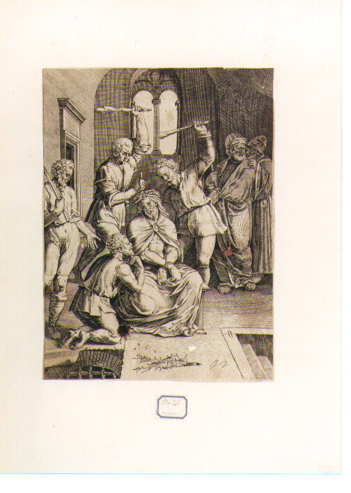 flagellazione di Cristo (stampa) di Muziano Girolamo detto Girolamo da Brescia, Cort Cornelis (sec. XVI)