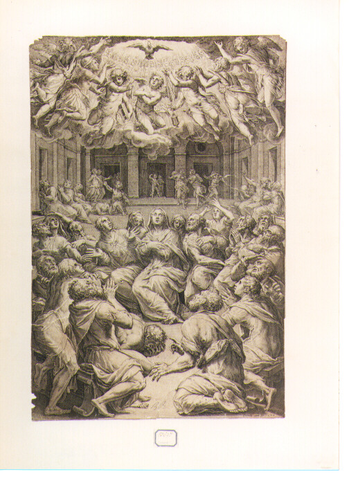 Pentecoste (stampa) di Cort Cornelis, Zuccari Taddeo (sec. XVI)