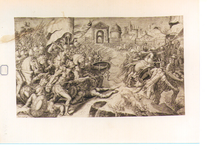 scena di battaglia (stampa) di Zuccari Taddeo (seconda metà sec. XVI)