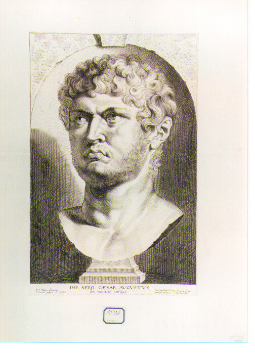 busto ritratto d'uomo (stampa) di Pontius Paul, Rubens Pieter Paul (sec. XVII)