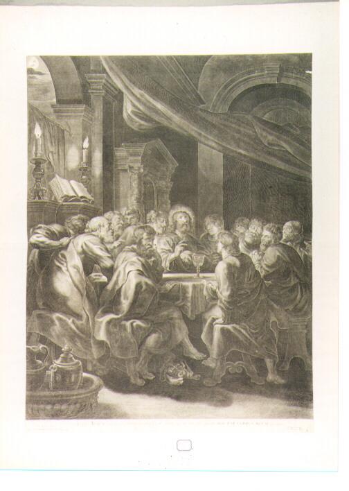 ultima cena (stampa) di Ragot François, Rubens Pieter Paul (sec. XVIII)
