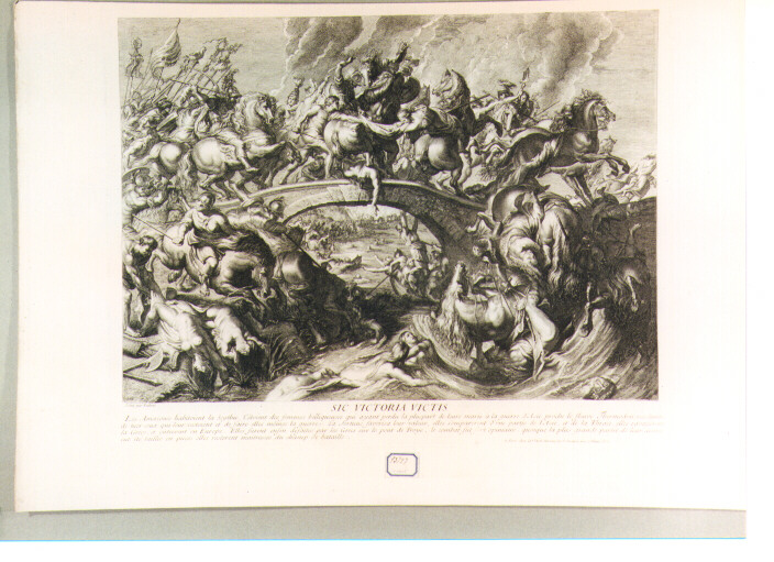 Amazzonomachia (stampa) di Rubens Pieter Paul, Dupuis Charles (sec. XVIII)