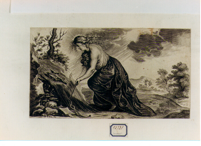 Santa Maria Maddalena penitente (stampa) di De Bailliu Pieter il Vecchio, Rubens Pieter Paul (sec. XVII)