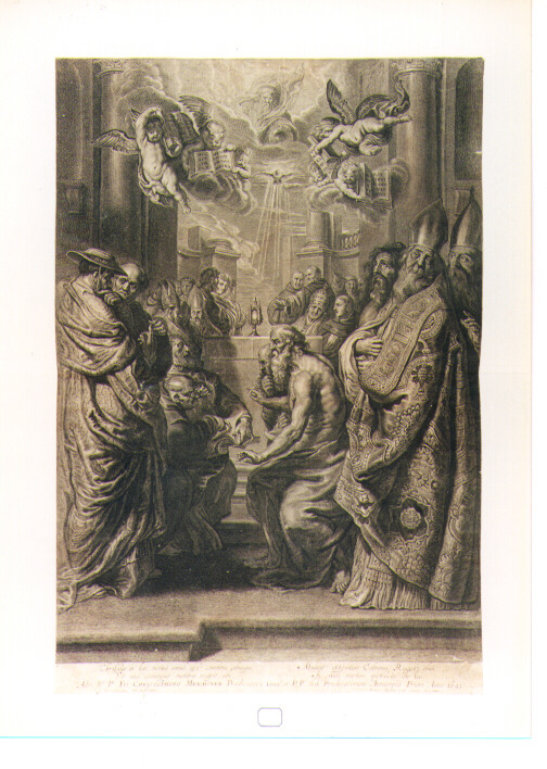 disputa sull'Eucaristia (stampa) di Rubens Pieter Paul, Snyers Hendrick (sec. XVII)