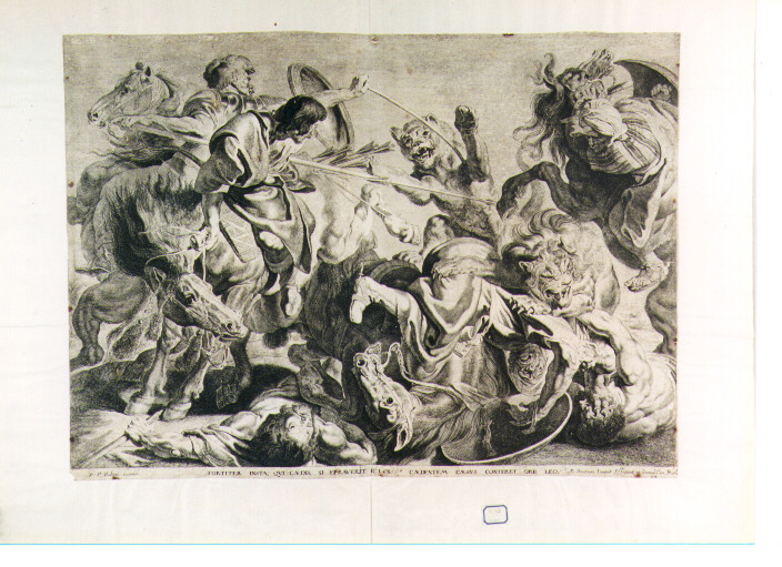 scena di caccia (stampa) di Soutman Pieter Claesz, Rubens Pieter Paul (sec. XVII)