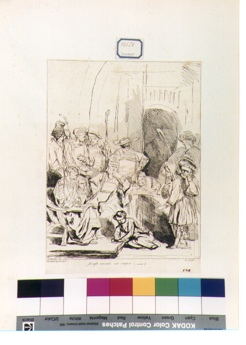 Giuseppe racconta il suo primo sogno al padre e ai fratelli (stampa) di De Caylus Anne Claude Philippe, Van Rijn Rembrandt Harmenszoon (sec. XVIII)