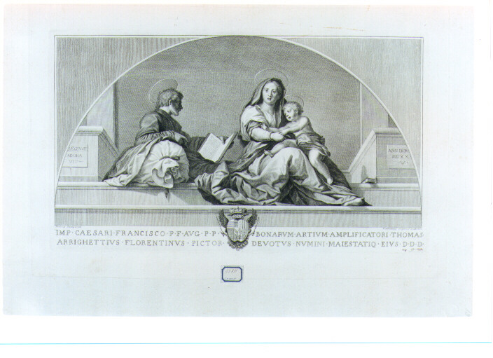 Sacra Famiglia (stampa) di Gregori Ferdinando, Andrea d'Agnolo detto Andrea del Sarto (sec. XVIII)
