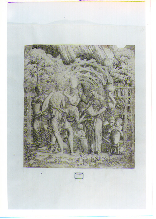 scena campestre con figure (stampa) di Primaticcio Francesco detto Bologna, Davent Léon (sec. XVI)