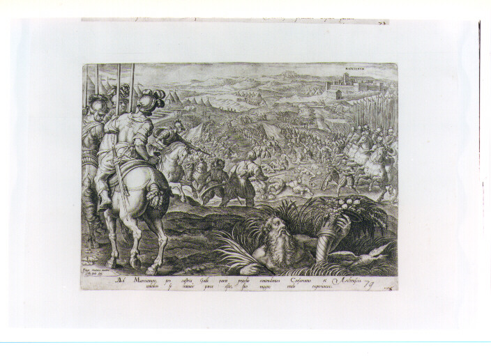 battaglia (stampa) di Van der Straet Jan detto Giovanni Stradano, Galle Philip (ultimo quarto sec. XVI)