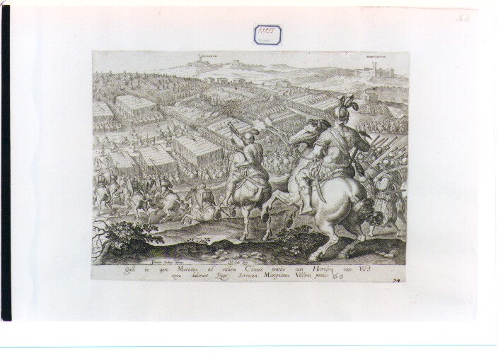 battaglia (stampa) di Galle Philip, Van der Straet Jan detto Giovanni Stradano (ultimo quarto sec. XVI)