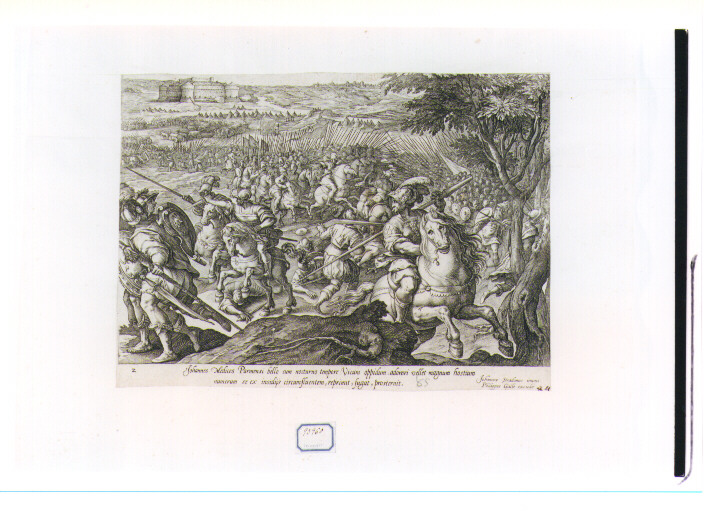battaglia (stampa) di Galle Philip (CERCHIA), Van der Straet Jan detto Giovanni Stradano (CERCHIA) (sec. XVI)