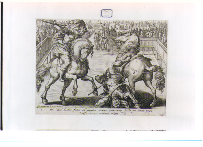 battaglia (stampa) di Galle Philip, Van der Straet Jan detto Giovanni Stradano (CERCHIA) (sec. XVI)