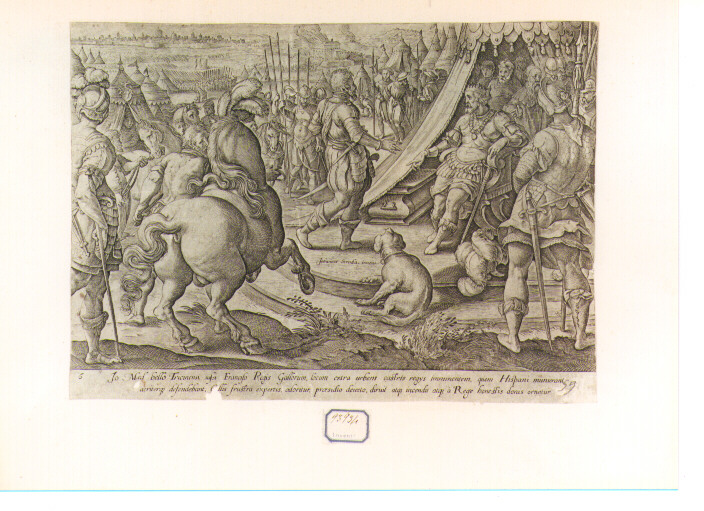 battaglia (stampa) di Galle Philip, Van der Straet Jan detto Giovanni Stradano (CERCHIA) (sec. XVI)