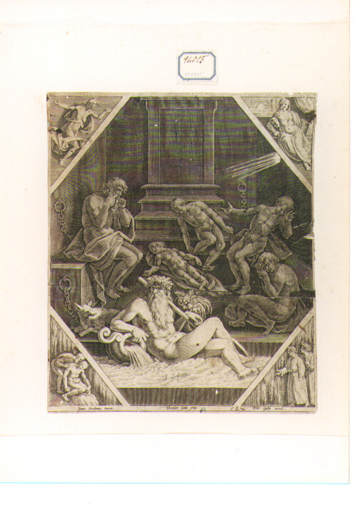 divinità fluviali (stampa) di Galle Theodor, Van der Straet Jan detto Giovanni Stradano (ultimo quarto sec. XVI)