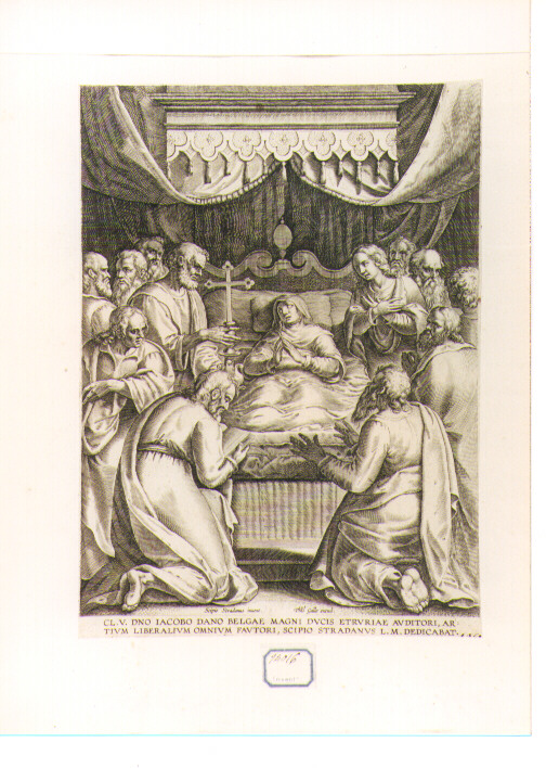 transito della Madonna (stampa) di Galle Philip (CERCHIA), Van der Straet Jan detto Giovanni Stradano (CERCHIA) (ultimo quarto sec. XVI)