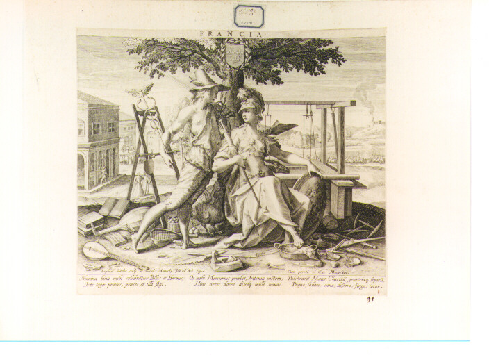 allegoria (stampa) di Van Aken Jan, Sadeler Raphael II (secc. XVI/ XVII)