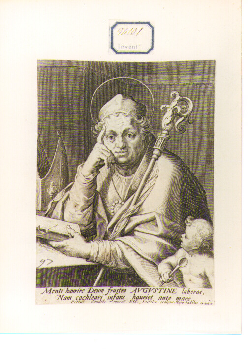 Sant'Agostino (stampa) di Sadeler Aegidius, Candid Peter (secc. XVI/ XVII)