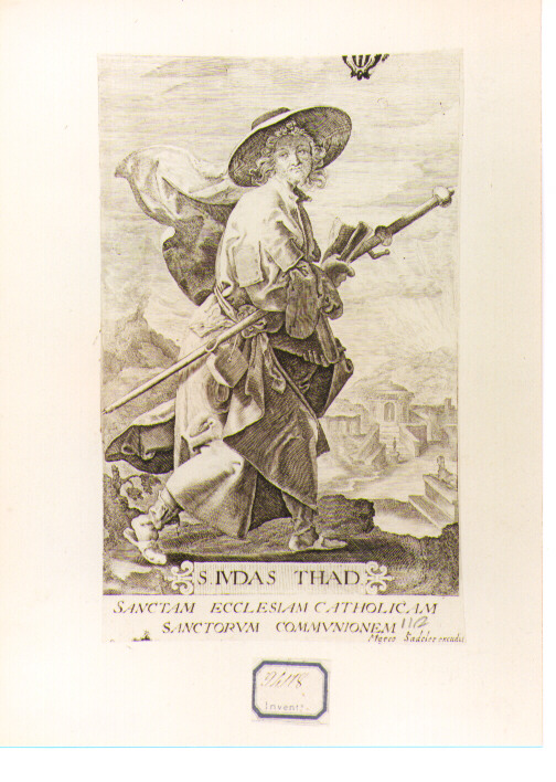 Santo (stampa) di Van Winghe Jodocus, Barra Joannes (CERCHIA) (fine/inizio secc. XVI/ XVII)