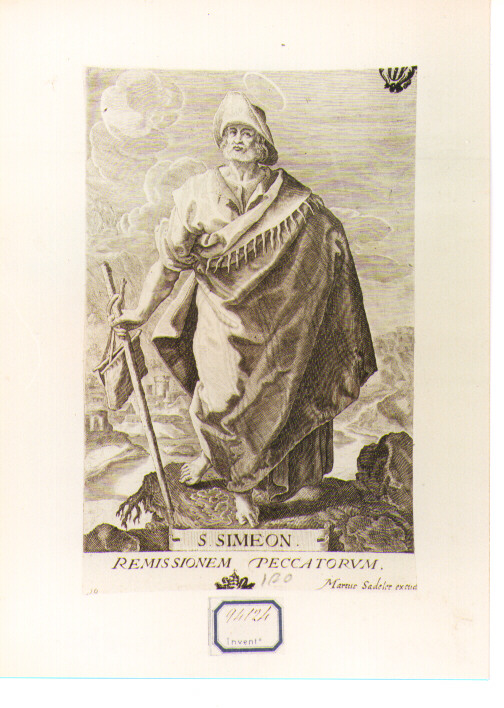 San Simeone (stampa) di Van Winghe Jodocus, Barra Joannes (CERCHIA) (fine/inizio secc. XVI/ XVII)
