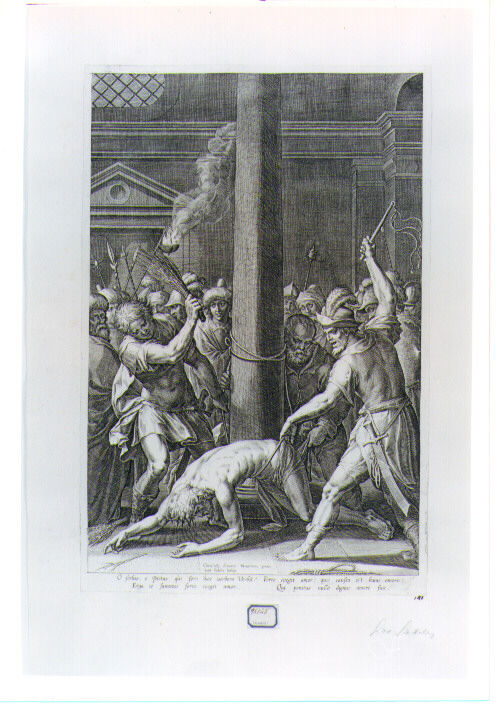 flagellazione di Cristo (stampa) di Sadeler Jan il Vecchio, Schwarz Christoph (sec. XVI)