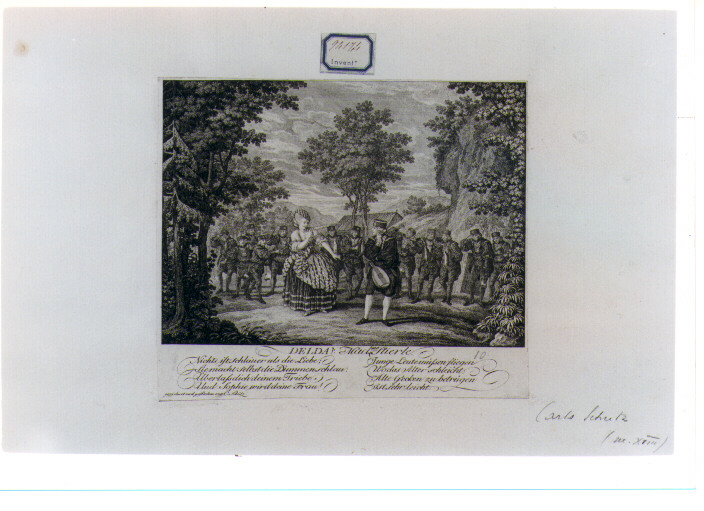 scena campestre (stampa) di Schutz Carl (seconda metà sec. XVIII)