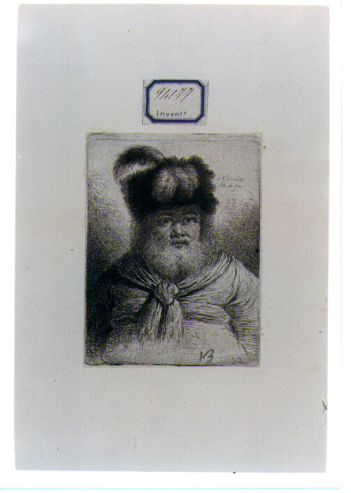ritratto d'uomo (stampa) di Schmidt Georg Friedrich (sec. XVIII)