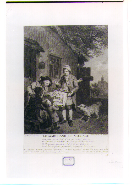 scena campestre con figure (stampa) di Seekatz Johann Conrad (sec. XVIII)