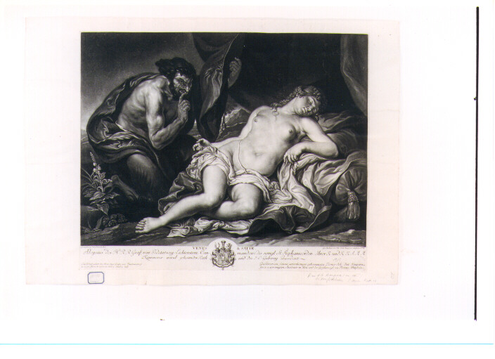 Venere dormiente (stampa) di Kauperz Johann Veit (sec. XVIII)