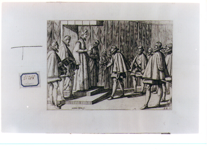 scena della vita di Margherita d'Austria (stampa) di Tempesta Antonio (secc. XVI/ XVII)