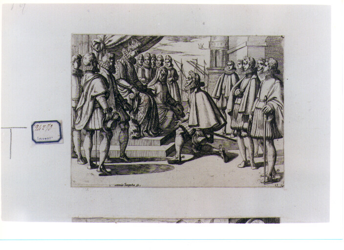 scena della vita di Margherita d'Austria (stampa) di Tempesta Antonio (secc. XVI/ XVII)