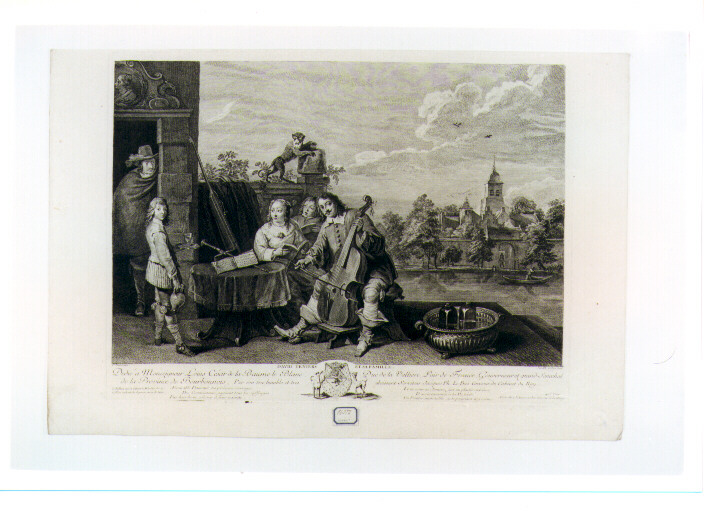 scena familiare (stampa) di Le Bas Jacques Philippe, Teniers David il Giovane (sec. XVIII)