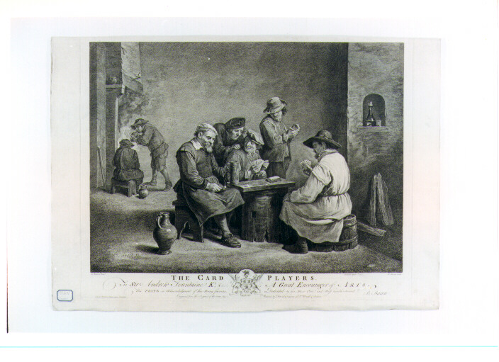 interno di osteria con figure (stampa) di Baron Bernard, Teniers David il Giovane (sec. XVIII)